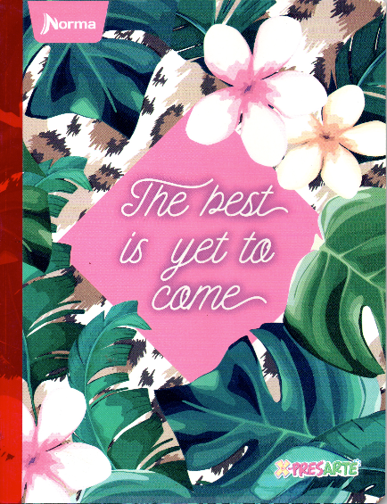 Cuaderno niña cuadriculados 50 hojas THE BEST IS YET TO COME