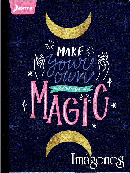 Cuaderno niña cuadriculados 50 hojas MAKE YOUR OWN MAGIC