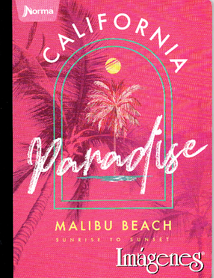 Cuaderno niña cuadriculados 50 hojas CALIFORNIA PARADISE