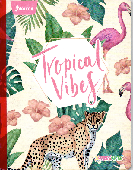 Cuaderno niña ferrocarril 50 hojas TROPICAL VIBES