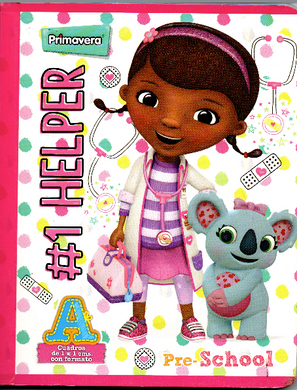 Cuaderno niña cuadritos tipo A 100 hojas DOCTORA JUGUETES KOALA