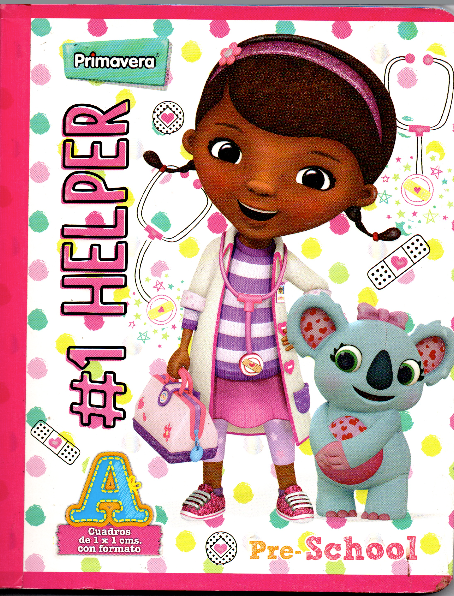 Cuaderno niña cuadritos tipo A 100 hojas DOCTORA JUGUETES KOALA