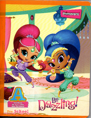 Cuaderno niña cuadritos tipo A 100 hojas GENIOS BAILANDO