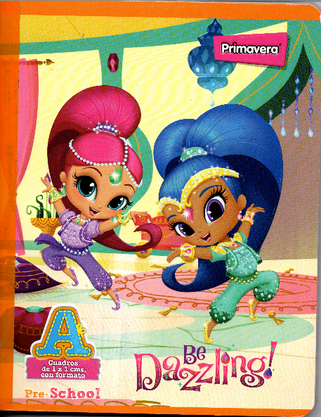 Cuaderno niña cuadritos tipo A 100 hojas GENIOS BAILANDO
