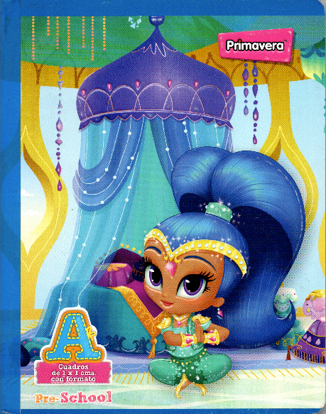Cuaderno niña cuadritos tipo A 100 hojas GENIO