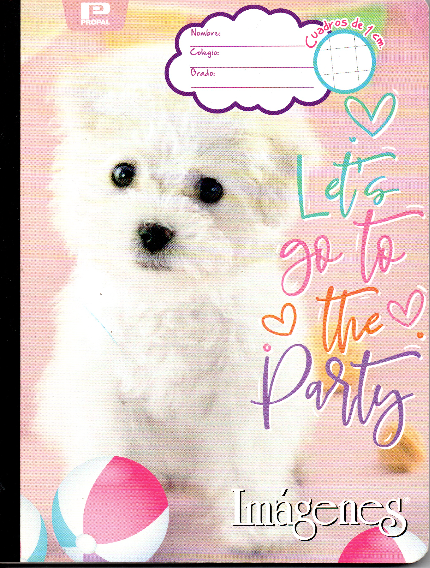 Cuaderno niña cuadritos tipo b 100 hojas PERRITO