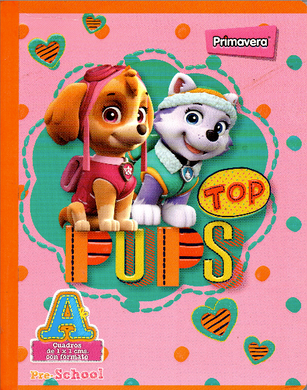 Cuaderno niña cuadritos tipo A 100 hojas PUPS TOP