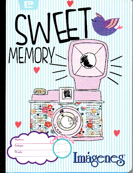 Cuaderno niña cuadritos tipo b 100 hojas SWEET MEMORY