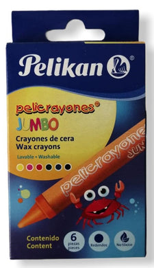 Creyon / Crayon Pelicrayones PELIKAN x 6 jumbo