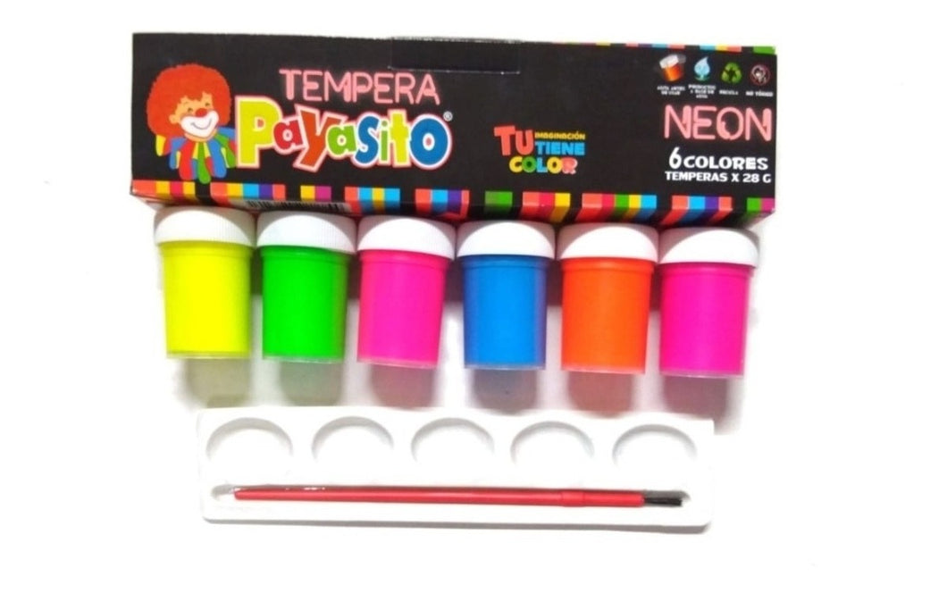 Tempera payasito Neon X6